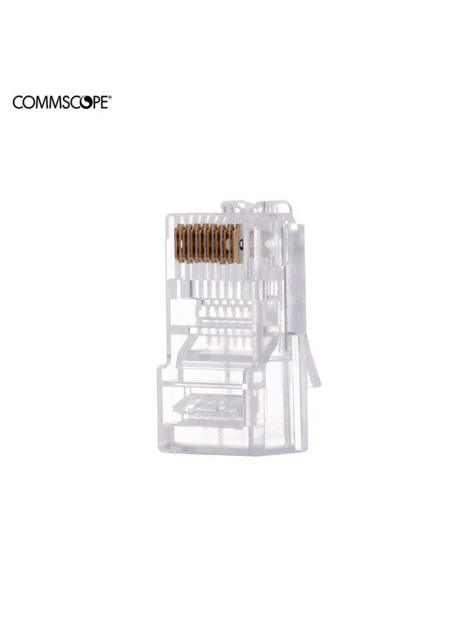 Commscope رأس شبكة كريستال Cat5e الأصلي من أمب RJ45 (100 قطعة في العبوة) 8-554720-3 (سابقًا علامة أمب وايرينغ) - Image 2