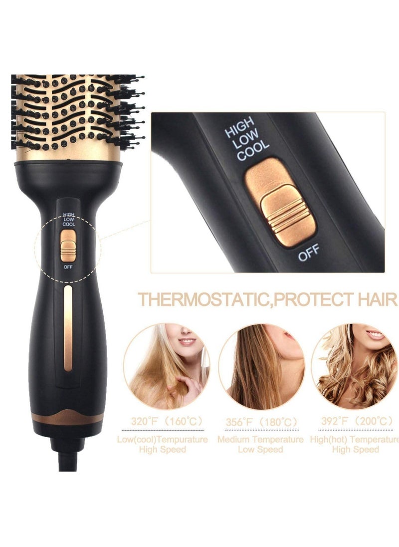 Generic - Hot Air Brush,Hair Dryer Brush, Professional Hair Dryer & Volumizer 3 in 1 Upgrade Anti-Scald Negative Ionic Technology Hair Straightener Brush,Salon Negative Ion Ceramic Electric Blow Dryer - Image 1