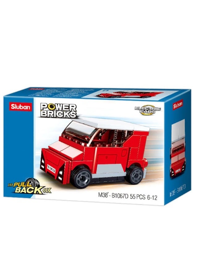 Sluban Sluban - Power Bricks Red Electric Vehicle Model 4 55 Pieces - M38-B1067D  - Image 1