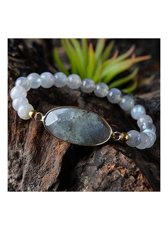 YGLINE Beaded Bracelets Couples Matching Bracelet Set Chalcedony Beads  Stone Jewelry, adjustable, Pearl,Metal,Leather - Image 2