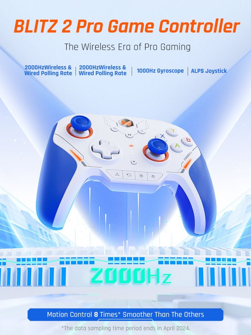 Bigbig WON Blitz 2 Wireless Bluetooth Gamepad Controller with Somatosensory Controls, 2000Hz Polling Rate - Image 4