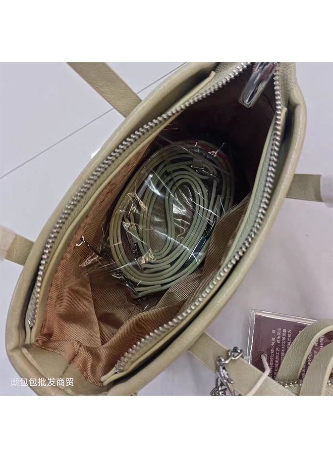 JCB CHIC Women PU Leather Tote Bag Hobo Bag and Clutch Versatile 2pcs Shoulder Bag and Handbag Set Shopping Satchel Bag,Versatile Soft Underarm Bag For Trave Work(18004 Gray)  - Image 4