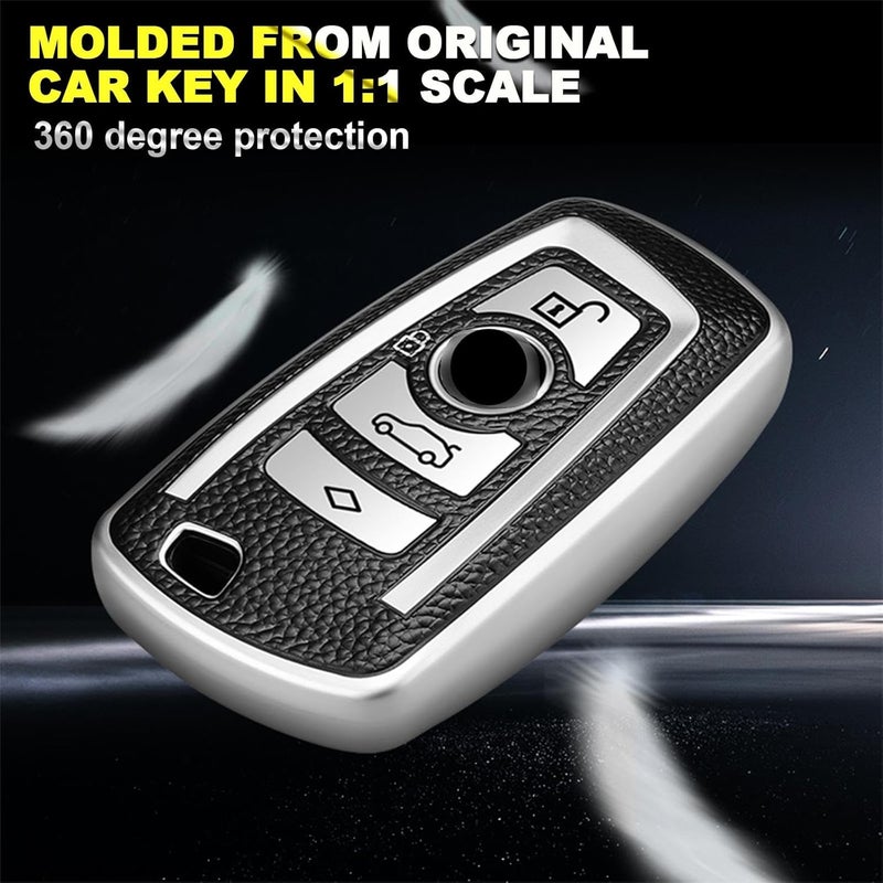 XOTIC TECH Silver TPU Key Fob Cover for BMW - Image 3
