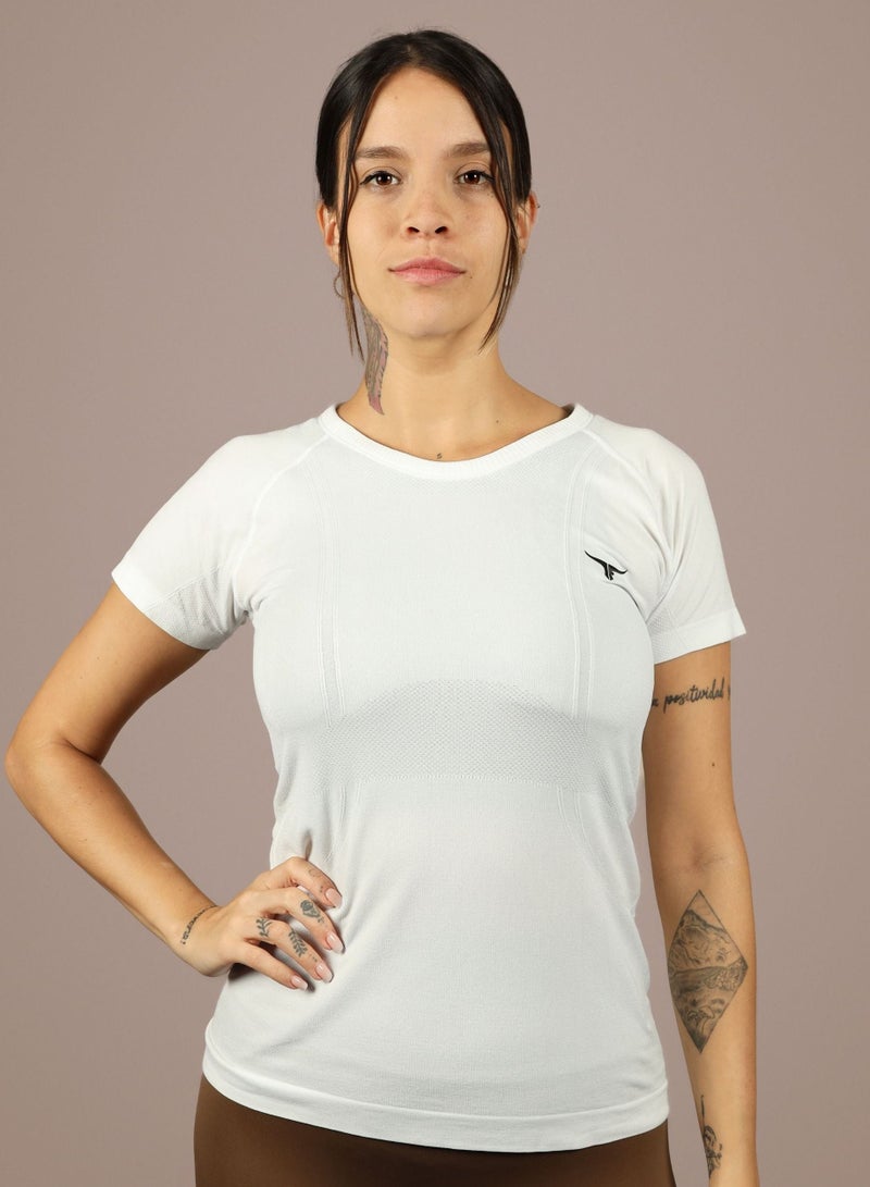 THUGFIT Vortex Tee Ladies T-shirt - White - Image 1