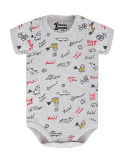 Funny Bunny Pack of 3 Cotton Half Sleeve Bodysuit for Baby  - Image 5