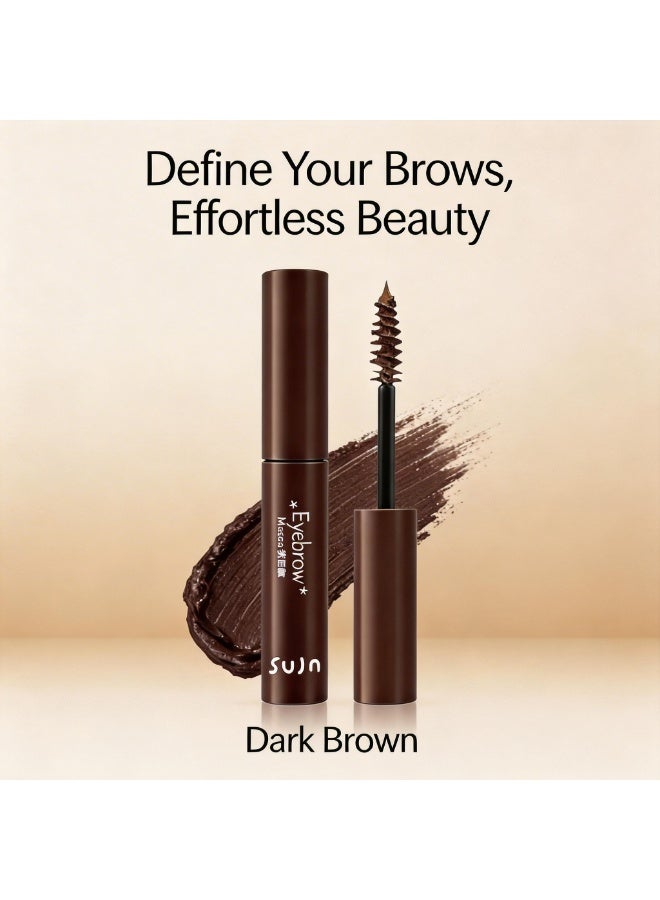 sujn Waterproof Tinted Eyebrow Mascara, Fiber-Infused Volumizing Brow Gel, 16H Long-Lasting & Smudge-Proof Formula, 20g - 01 Dark Brown - Image 5