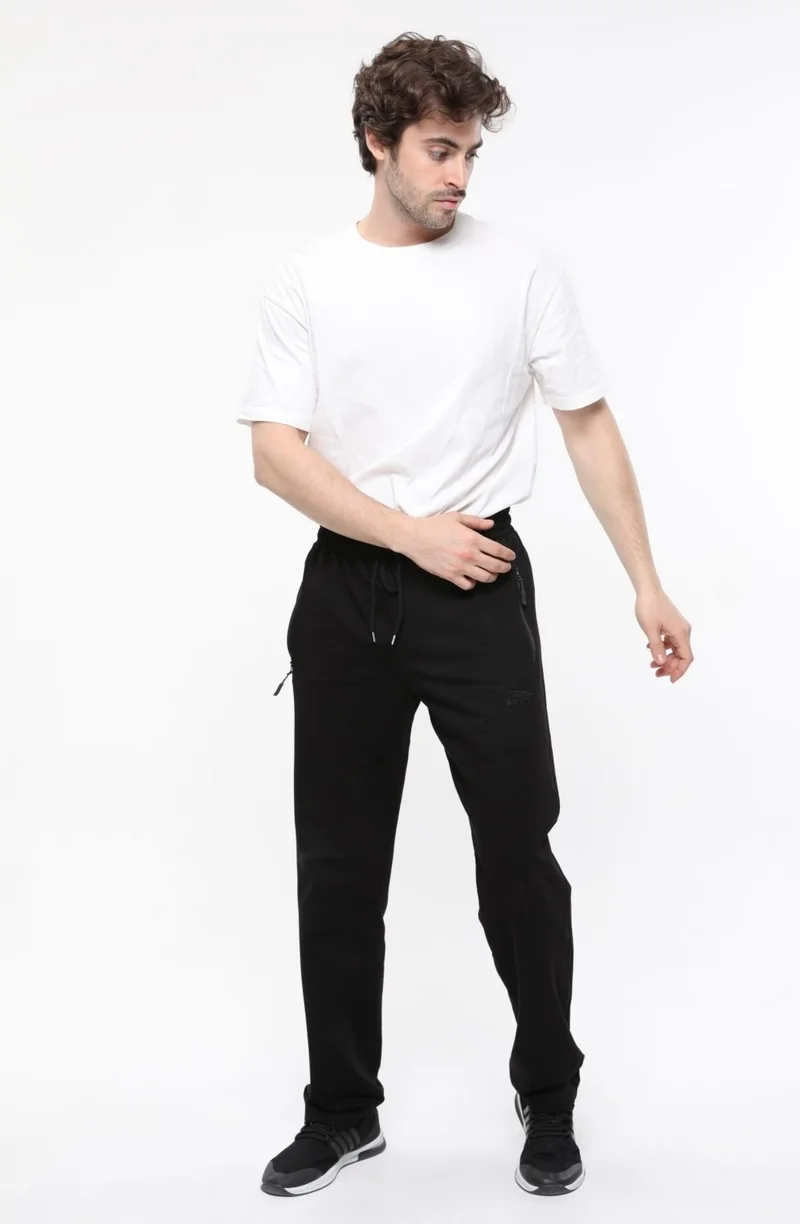 Cramp Sport Black Men's Classic Pocket Zippered Sweatpants