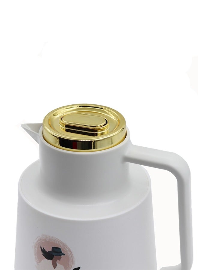 YOLO 1Liter Premium Tea & Coffee Vacuum Flask – Stylish Design with Elegant Artwork – Long-Lasting Temperature Retention - Image 3