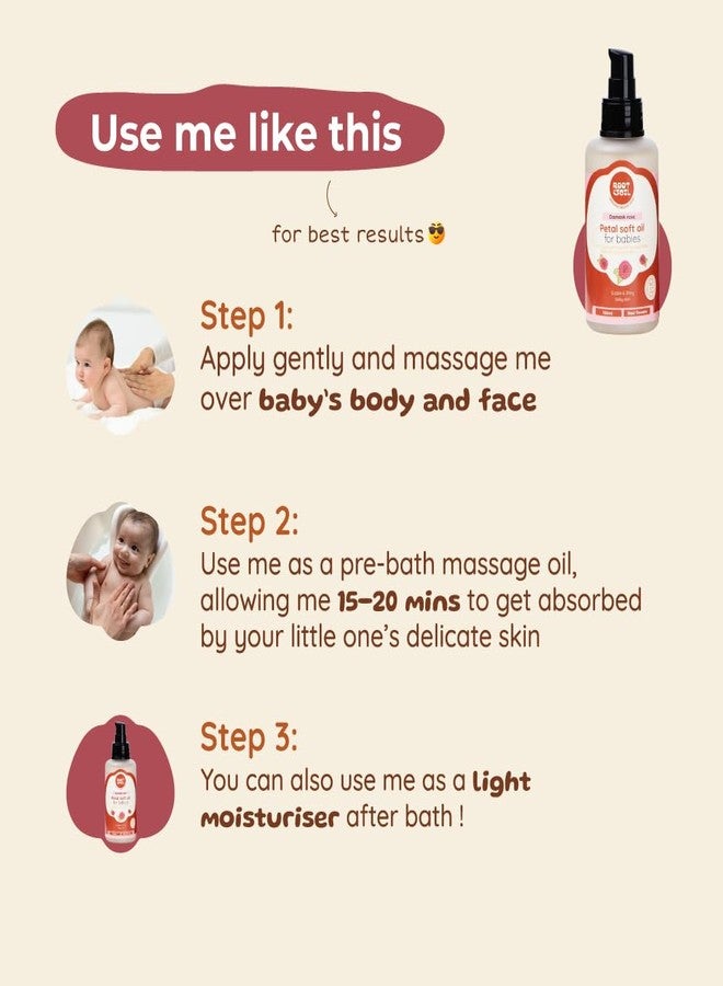 Root and Soil - Damask Rose Petal Oil for Baby | 100% Pure Organic massage Oil for Delicate Skin | Soothing & Nourishing Baby Massage Oil | 100ml (0+ months). - Image 5