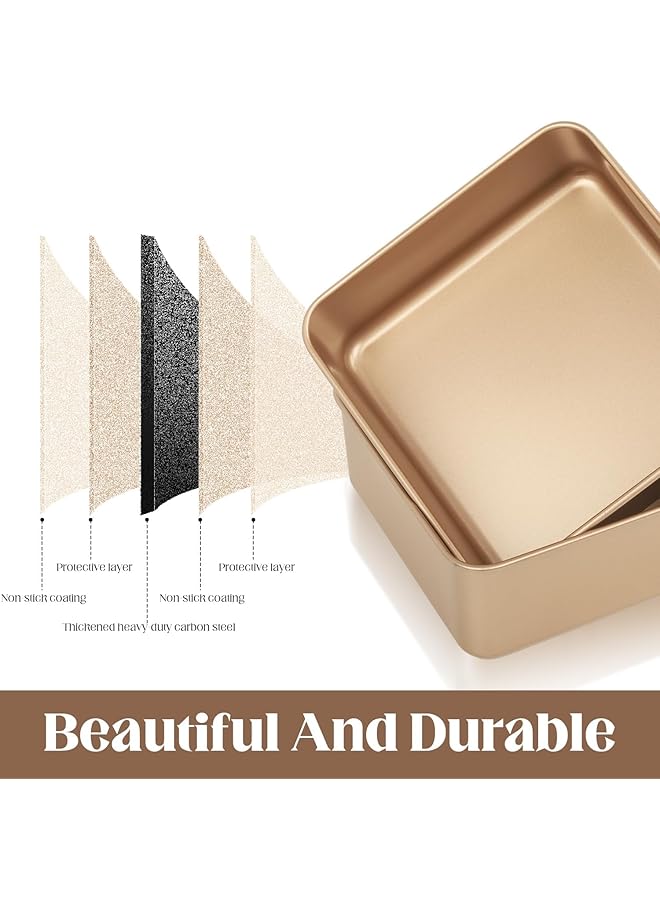 KASTWAVE Baking Sheet Pans, 2 Pack Nonstick Baking Sheet Pans, Cookie Sheet, Brownie Pan, Bread Pan For Toaster Oven, Small Baking Tray, Bakeware For Cakes, Cookies & Breads (7 Inches) - Image 4