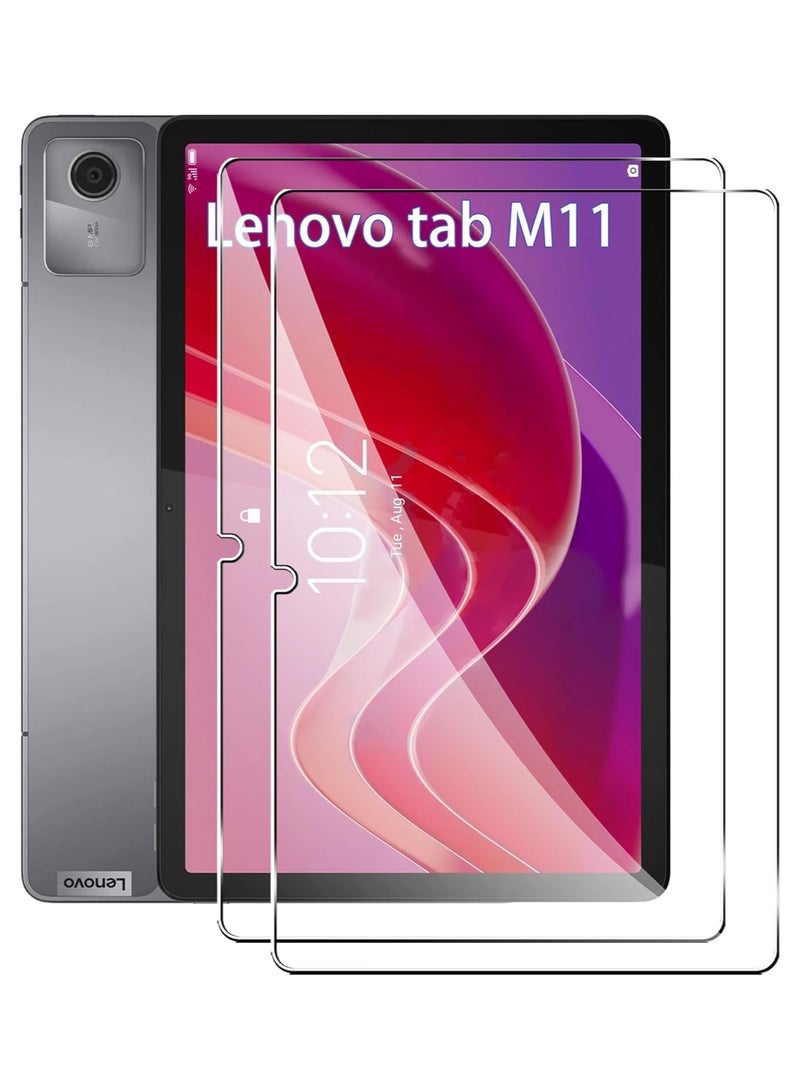 【2 Pack】 Tempered Glass Compatible with Lenovo Tab M11 11 inch 2024 Screen Protector Tempered Glass, Bubble Free, 9H Hardness, Scratch Resistant - Image 1