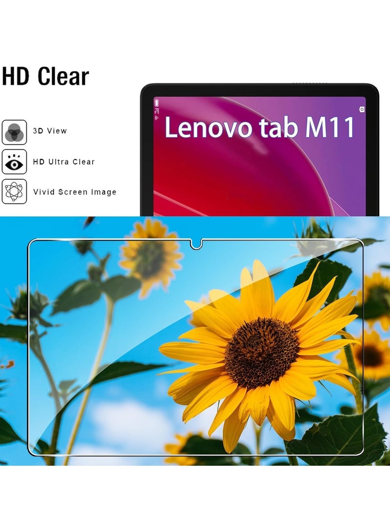 【2 Pack】 Tempered Glass Compatible with Lenovo Tab M11 11 inch 2024 Screen Protector Tempered Glass, Bubble Free, 9H Hardness, Scratch Resistant - Image 2