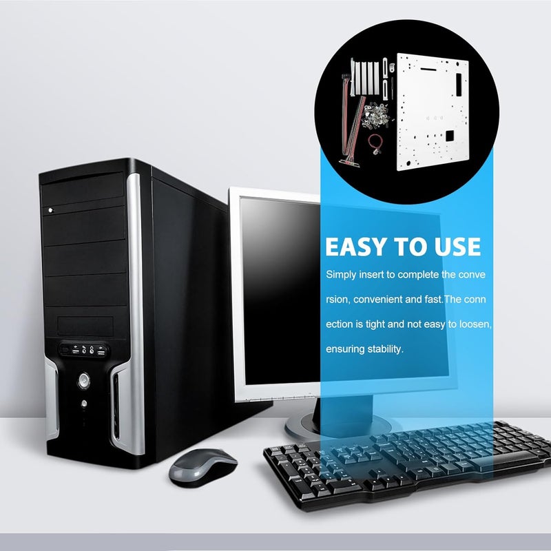 jojofuny Open Air Computer Case Bracket for Mini and Micro Motherboards, Single-Layer DIY PC Assembly Frame with USB Panel, Compact Structure for Open Frame Setup - Image 5