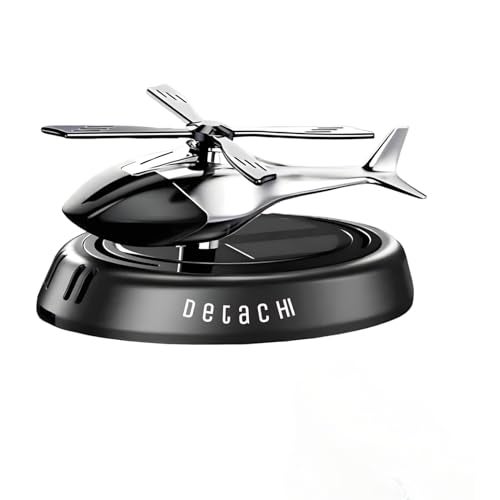 DETACHI Solar Dashboard Helicopter Fragrance Diffuser, Rotating Alloy Helicopter Ornament for Car, Office, Home Decor (Random Color),Pod - Image 1