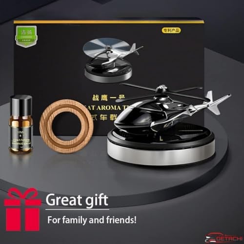 DETACHI Solar Dashboard Helicopter Fragrance Diffuser, Rotating Alloy Helicopter Ornament for Car, Office, Home Decor (Random Color),Pod - Image 5