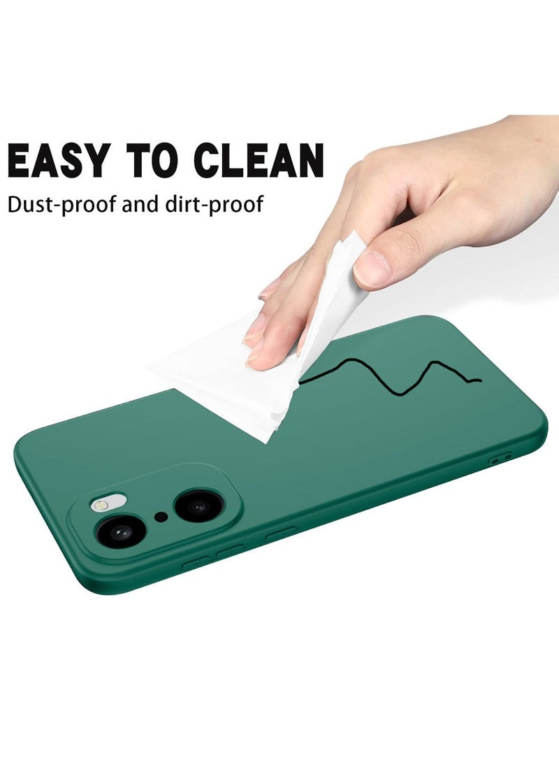 Wtech Oneplus 15R 5G 2025 Premium Soft Liquid Silicone Case Cover (MCRPSN) - Dark Green - Image 4