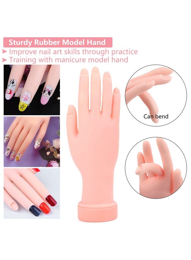 Deciniee Practice Hand for Acrylic Nails Kit, Fake Hand for Nail Practice Mannequin Hand, Nail Training Finger Kit Set Professional Acrylic with Everything, Nail Starter Kit for Beginners with Drill UV Light - Image 1