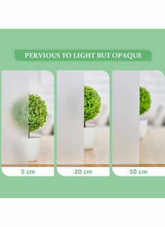 Y&D Privacy Window Films, Self Adhesive Frosted Opaque Glass, for Bathroom Door, Decorative Stickers, UV Blocking Heat Control Coverings, Home Office, Front Door  - Image 4