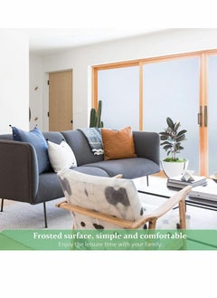 Y&D Privacy Window Films, Self Adhesive Frosted Opaque Glass, for Bathroom Door, Decorative Stickers, UV Blocking Heat Control Coverings, Home Office, Front Door  - Image 3