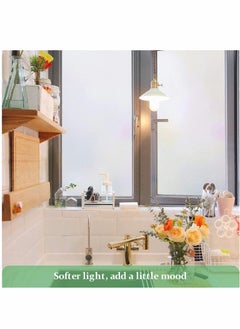 Y&D Privacy Window Films, Self Adhesive Frosted Opaque Glass, for Bathroom Door, Decorative Stickers, UV Blocking Heat Control Coverings, Home Office, Front Door  - Image 5