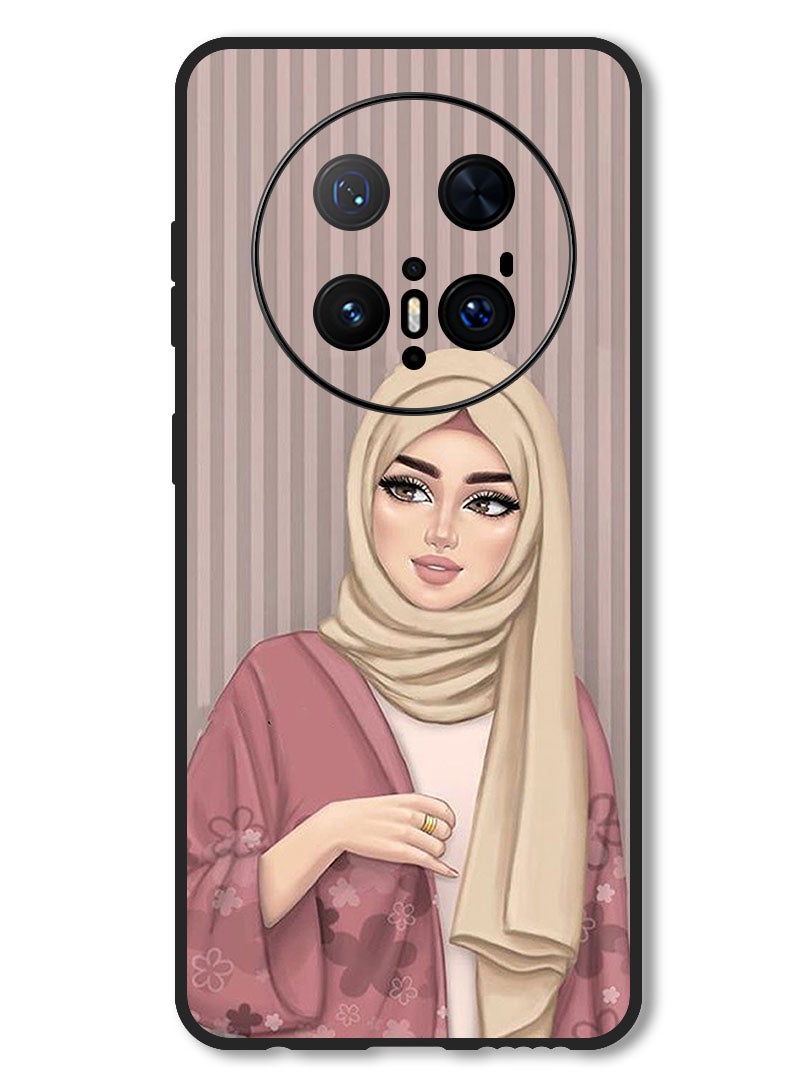 Theodor Case Compatible with Huawei Mate 70 Pro/ 70 Pro + Protection Shockproof Bumper Cover Hijab Girl 1 - Image 1