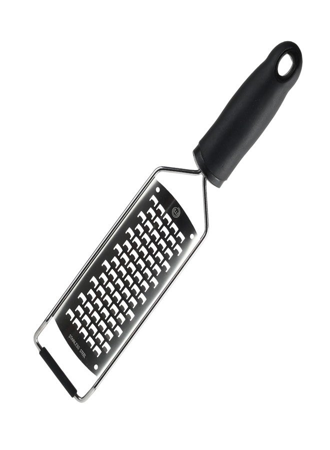 ماستر شيف مبشرة جبن ماستر شيف المحمولة، أداة تقطيع طعام المطبخ لبرش جبن البارميزان والثوم والزنجبيل وما إلى ذلك، مبشرة مسطحة صغيرة، من الفولاذ المقاوم للصدأ مع قاعدة مطاطية غير قابلة للانزلاق ومقبض سهل الإمساك - Image 1