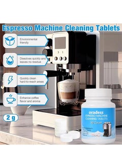 oradess Espresso Machine Cleaning Tablets,lAll-Purpose Espresso Machine And Coffee Maker Cleaning Tablets Also Works For Water Bottle Coffee Cup Stainless Steel Cup Kettle Limescale Removal 50count  - Image 2