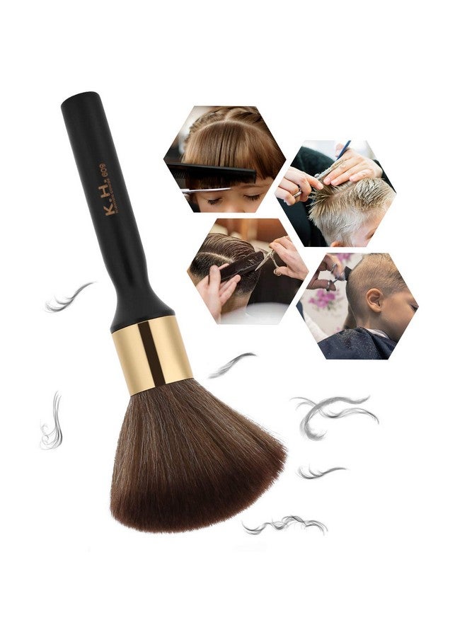 Sonew Neck Duster Brushbroken Hair Sweep Brushlong Handle Neck Face Cleaning Hairbrush Soft Bristles Barber Hairdressing Brush Hair Cutting Tools For Salon Or Home Use(Black) - Image 3