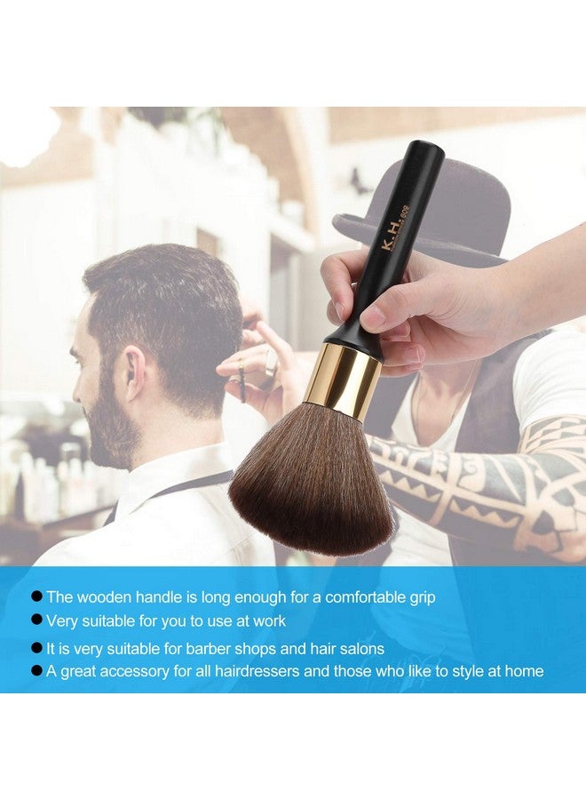 Sonew Neck Duster Brushbroken Hair Sweep Brushlong Handle Neck Face Cleaning Hairbrush Soft Bristles Barber Hairdressing Brush Hair Cutting Tools For Salon Or Home Use(Black) - Image 5