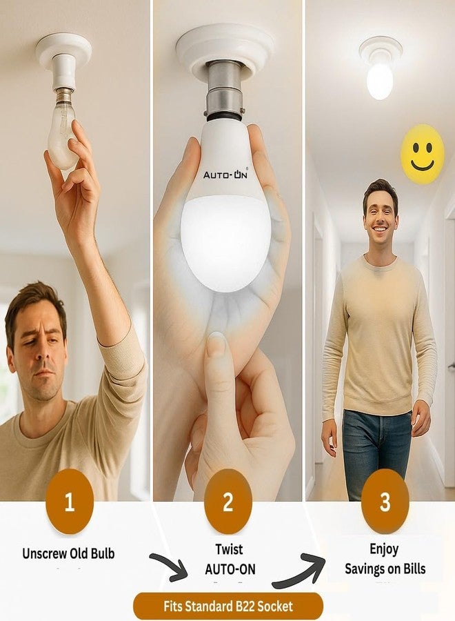 Auto-ON Motion Sensor LED Bulb (20W) (Automatic ON/OFF) (Works both during Day/Night) (Only Motion Sensing) (One Year Warranty) - White Pack of 1 (Motion Indoor) - Image 5