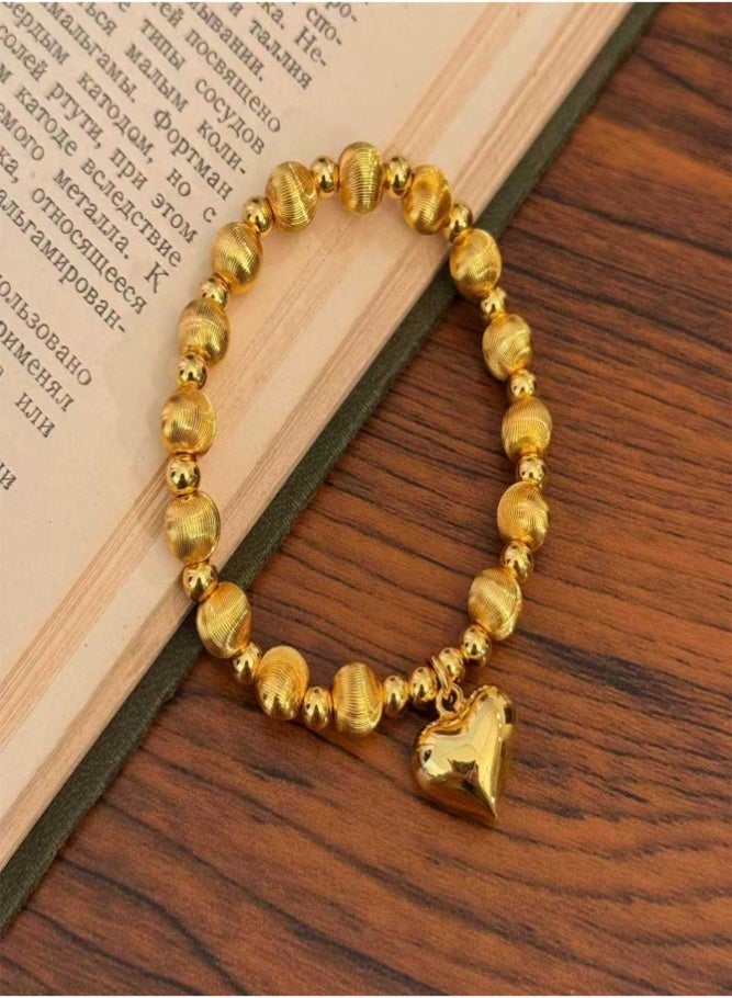Vintage Sparkling Cat's Eye Heart Bracelet - Image 2