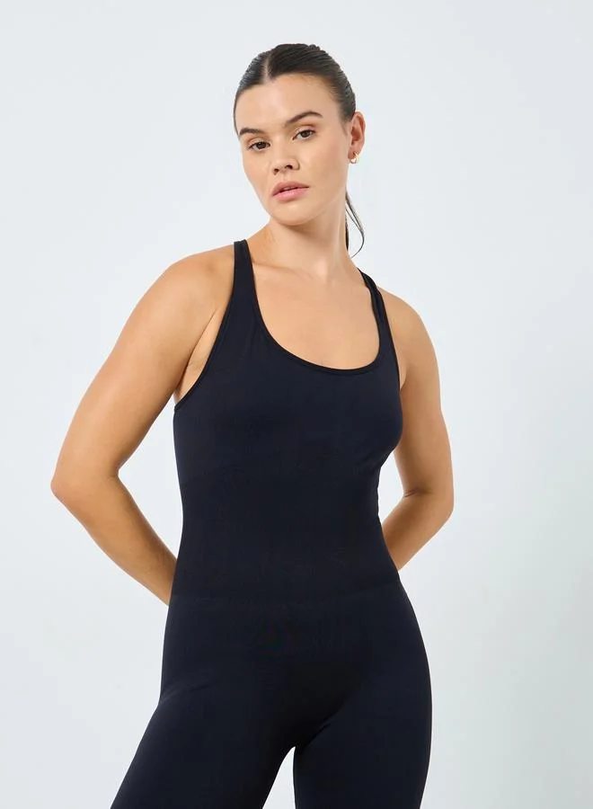 Styli Styli Open Back Twist Strap Unitard