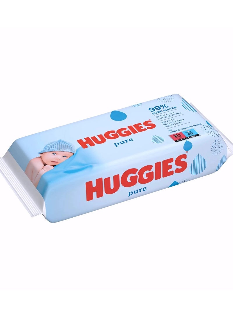 Huggies Pure Baby Wipes, 99% Pure Water Wipes, 10 Pack x 56 Wipes, 560 Count  - Image 4