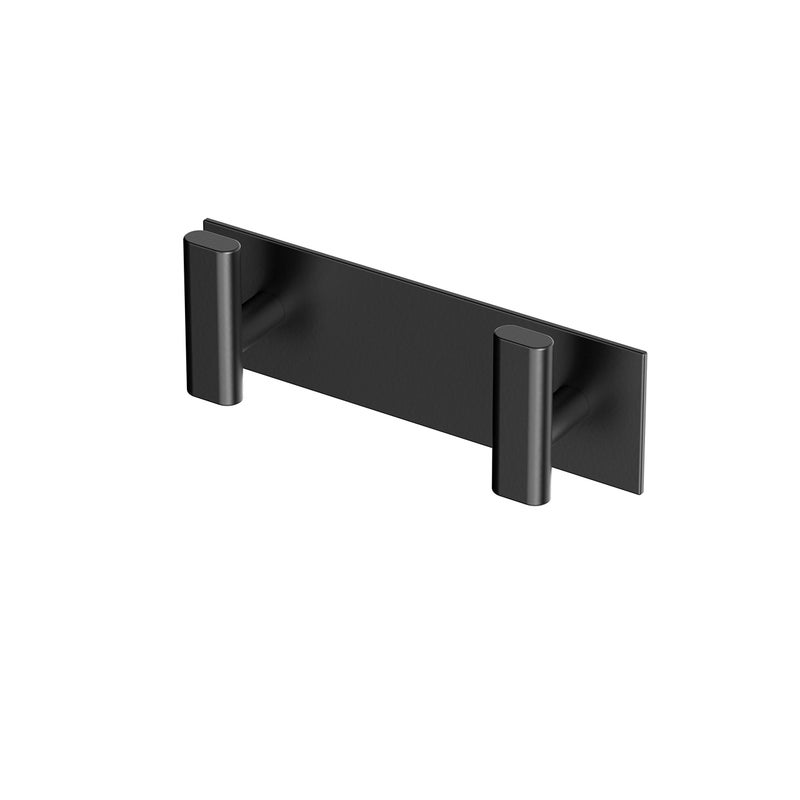 Gatco 1283MX Modern Decor Wall Hook, 2-Hook, 6.5" W. Coat Hat Towel Robe Hook. for Entryway, Living, Kitchen, Bedroom, Bathroom. Sturdy Matte Black on Premium Brass. - Image 3
