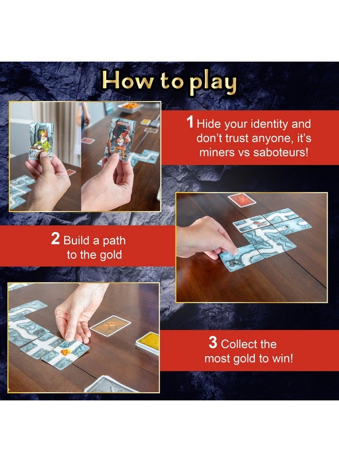 AMIGO Games Saboteur Strategy Card Game - The Adventurous Gold Mining Game Following Your Dwarves Through The Tunnels - Simple to Learn & Perfect for Family Game Night - Kids & Adults Ages 8+ - Image 4