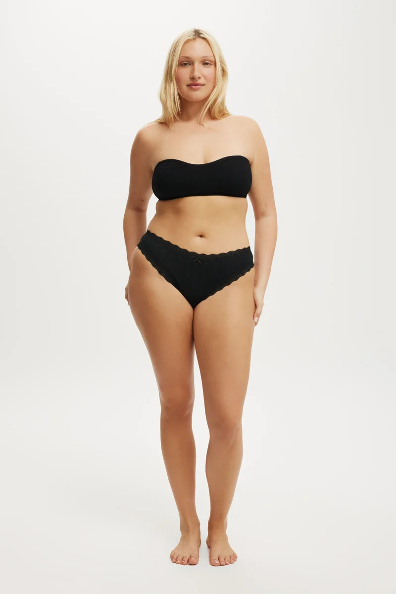 Body Organic Cotton Lace Cheeky Brief