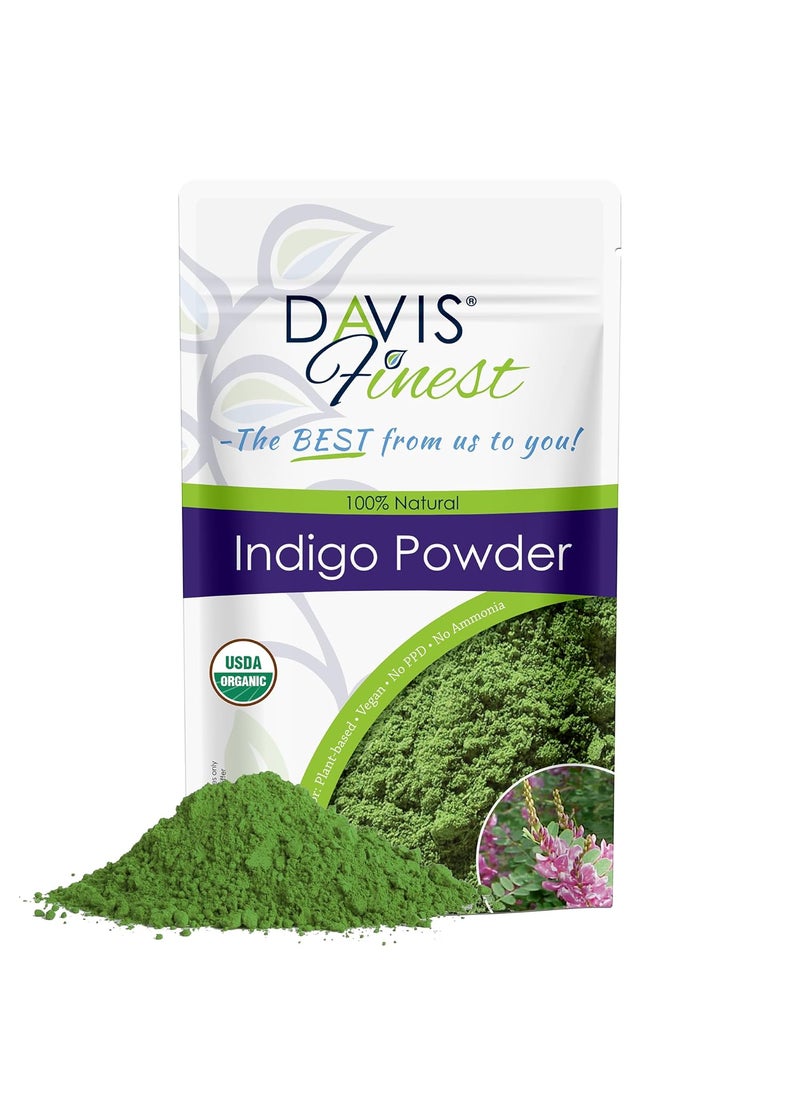 Davis Finest Davis Finest Indigo Powder for Hair Dye Natural Black Henna Hair Colour ChemicalFree AmmoniaFree HairBeard Dye 100g 