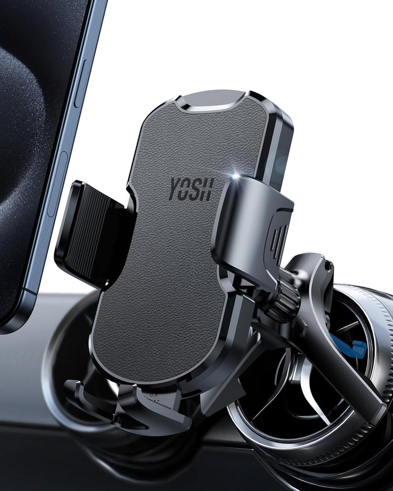 YOSH Smartphone Holder for Round Ventilation, Compatible with Mercedes-Benz A/B/C/V Class, Sprinter, Stable Triangle Hooks Car Smartphone Holder for iPhone Samsung Pixel Mercedes-Benz - Image 1