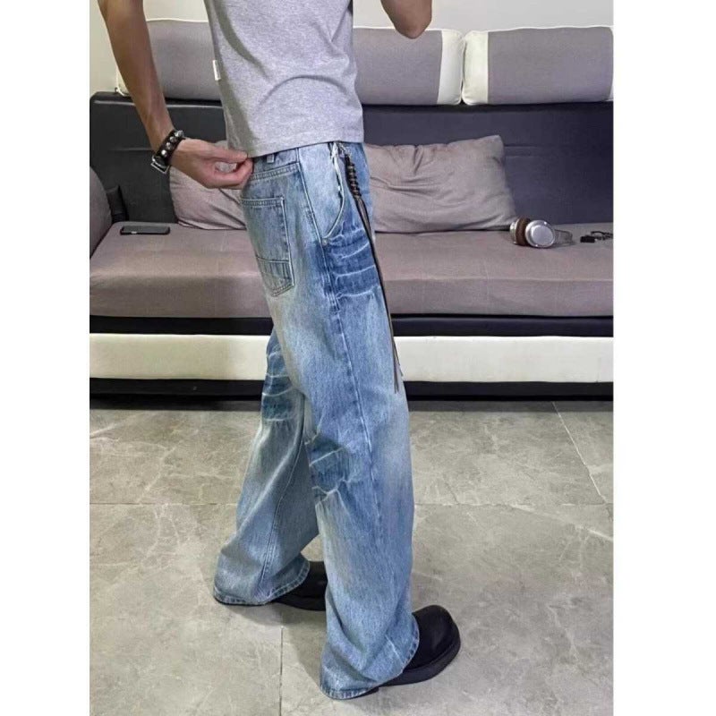 Unisex Classic Denim Jeans Loose Fit Daily Outdoor Wear - Image 4