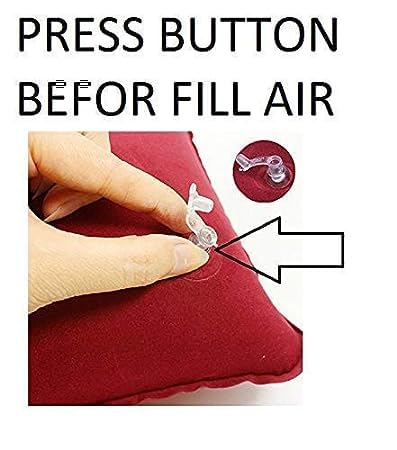 MSS Store Squared Travel Flocked Fabric Air Pillow Compact Comfortable and Ergonomic Inflatable Used for Neck Lumbar Support Camping and Hiking Blue Color 4 Piece MSS T A P 4  - Image 2