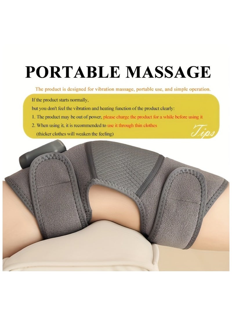 AROAQ USB Heated Knee Massager with Adjustable Heat & Vibration, Spandex Material, Portable for Knees, Shoulders, Elbows  - Image 5