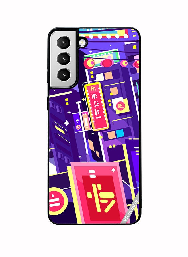 VR CREATIVE Protective Case Cover For Samsung Galaxy S22 5G Evening Chinesse City Design Multicolour - Image 1