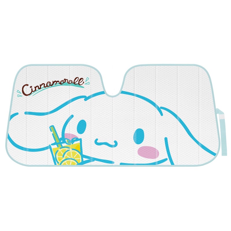 Carbella Cinnamoroll Cute Windshield Sun Shade Official Sanrio Sun Shade for Window Cinnamoroll Car Accessories for Women Lemon Chill