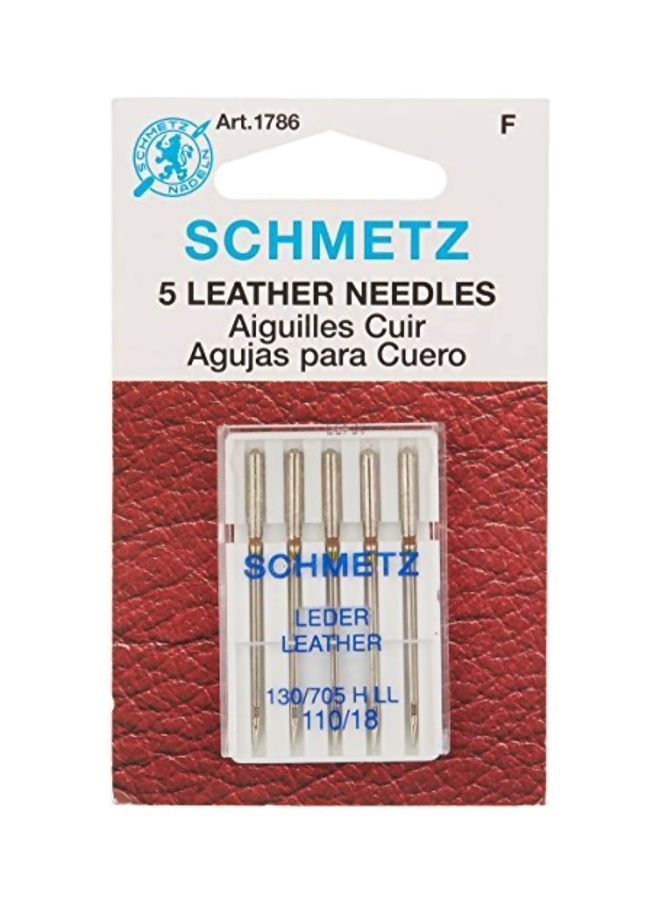 NIBEMINENT 5-Piece Leather Needle Silver 