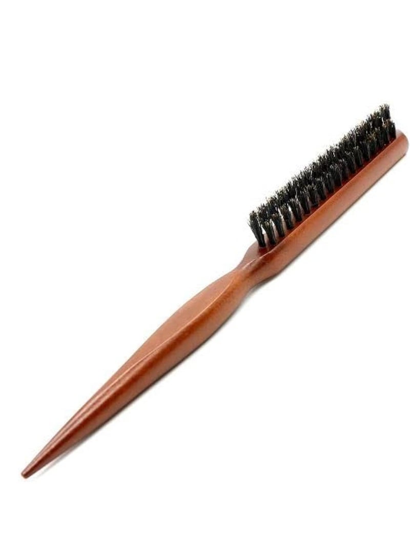 Barber Wood Handle Hair Brush Anti Loss Wooden Barber Hair Comb, Hair Round Roller Wood Hair Brush, Bristle Nylon Hair Comb. - Image 4