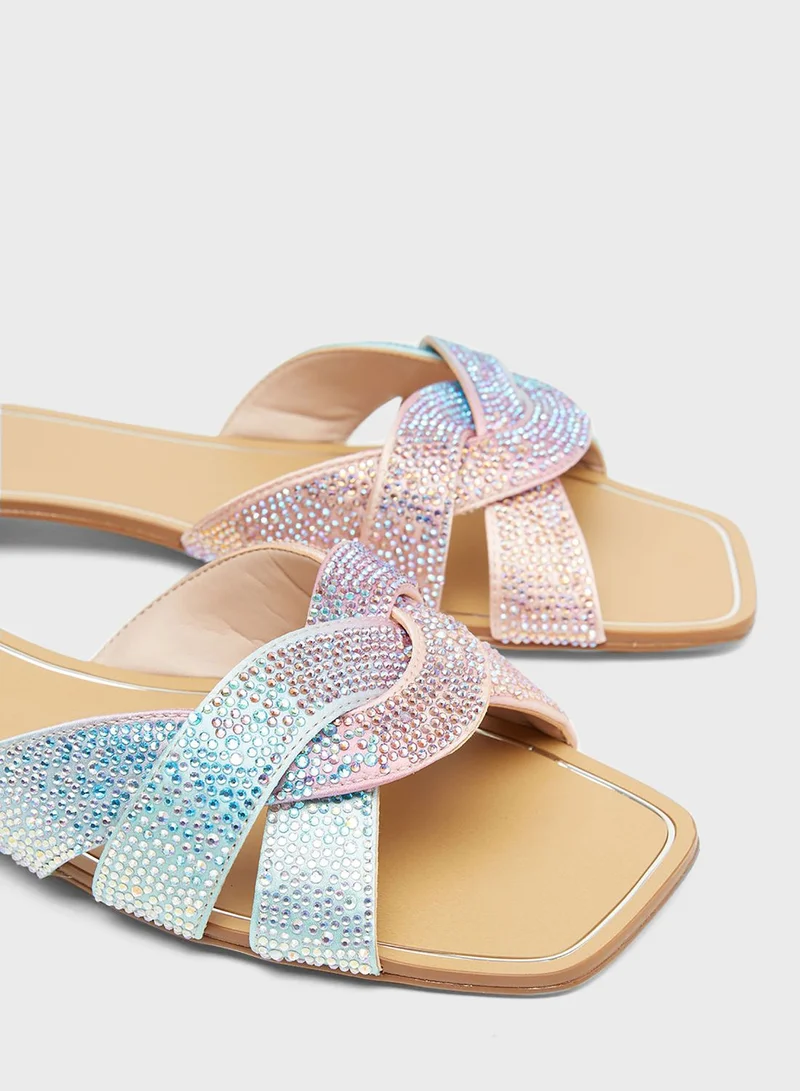 ALDO Coredith Diamante Flat Sandals