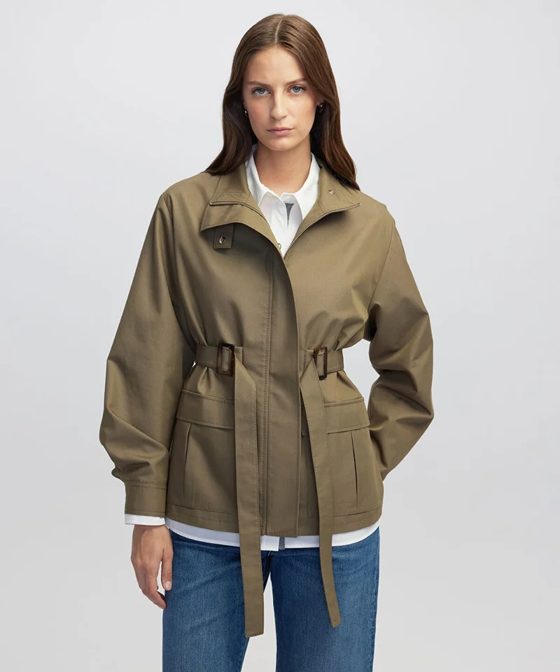 ابيكول Double-Buckle Belted Coat