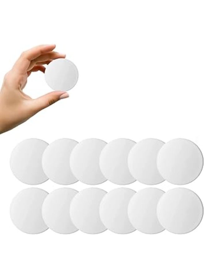 12 Pcs Silicone Door Wall Protector, Self-Adhesive Wall Bumper Pads, 1.57" White Shock Absorbing Door Stoppers, Quiet Anti-Collision Pads for Cabinet, Toilet Lid, Furniture - Image 1