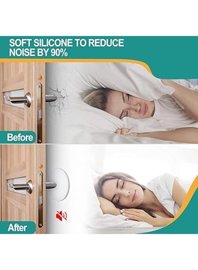 12 Pcs Silicone Door Wall Protector, Self-Adhesive Wall Bumper Pads, 1.57" White Shock Absorbing Door Stoppers, Quiet Anti-Collision Pads for Cabinet, Toilet Lid, Furniture - Image 3