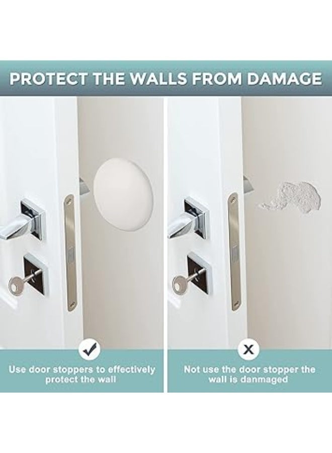 12 Pcs Silicone Door Wall Protector, Self-Adhesive Wall Bumper Pads, 1.57" White Shock Absorbing Door Stoppers, Quiet Anti-Collision Pads for Cabinet, Toilet Lid, Furniture - Image 4